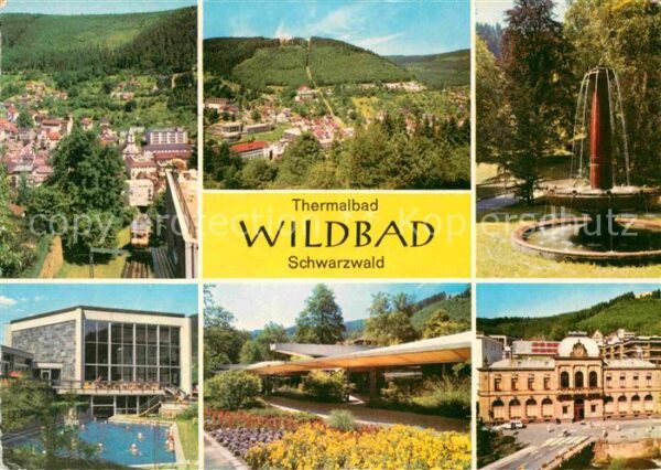 Wildbad Schwarzwald Thermalbad Schwimmbad Bahnhof Springbru