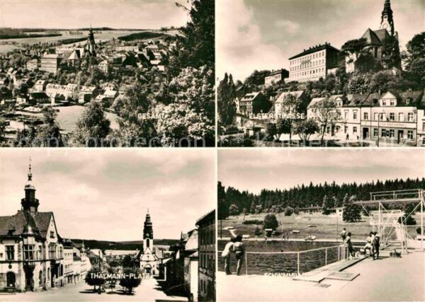 Adorf Vogtland Elsterstraße Thälmann Platz Schwimmbad