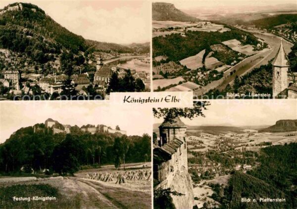 Koenigstein Saechsische Schweiz Elbe Lilienstein Festung Pfaffenstein K