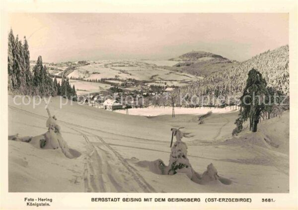 Geising Erzgebirge Winter Berg