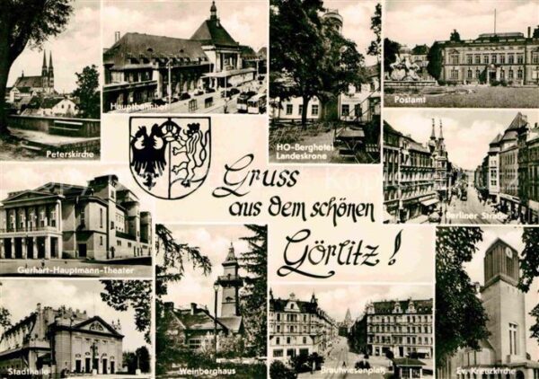 Goerlitz Sachsen HO Gaststätte Landeskrone Postamt Kreuz