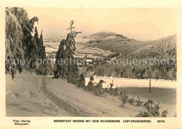 Geising Erzgebirge Geisingberg Winter