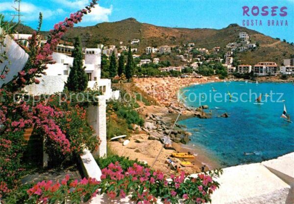 Roses Costa Brava Bucht Strand Windsurfer