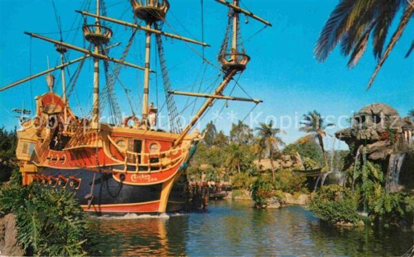 Vergnuegungspark Fantasyland Pirate Ship Anaheim Califor