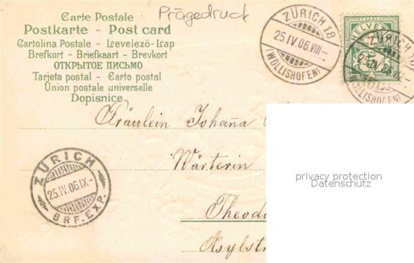 Hufeisen Veilchen Gedicht Litho – Bild 2