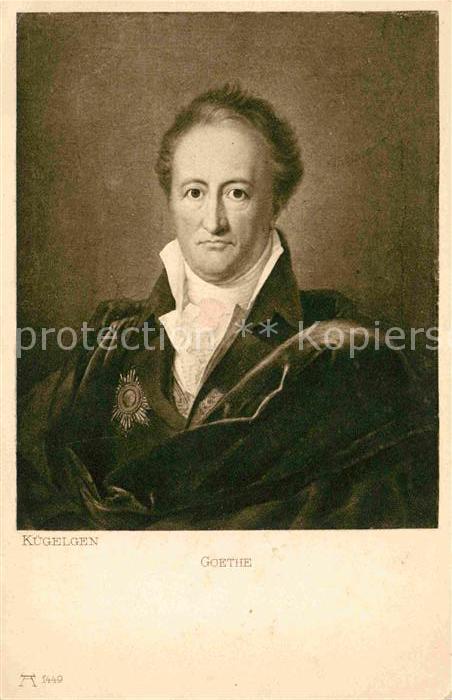 Verlag Ackermann Kuenstlerpostkarte Nr. 1449 Goethe 1810 gemalt von G. von Küge
