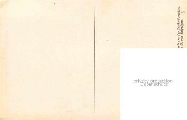 Verlag Ackermann Kuenstlerpostkarte Nr. 1449 Goethe 1810 gemalt von G. von Küge – Bild 2