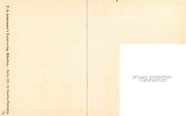 Verlag Ackermann Kuenstlerpostkarte Nr. 1450 Goethe 1800 F. Bury – Bild 2