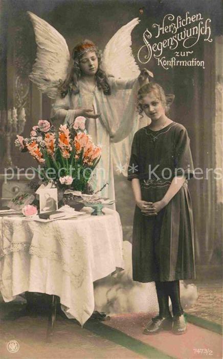 Foto NPG Nr. 7473/2 Konfirmation Schutzengel