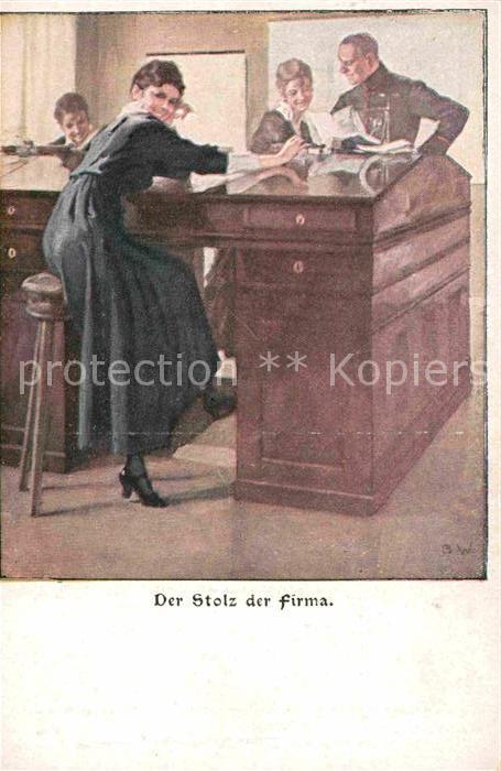 Kuenstlerkarte Der Stolz der Firma Wennerberg-Karte Ve