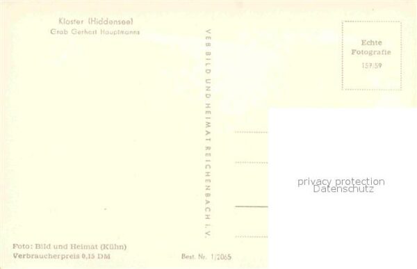 Tod Grab Gerhart Hauptmann Kloster Hiddense – Bild 2