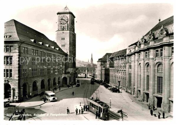 Strassenbahn St. Gallen Bahnhof Postgebäude