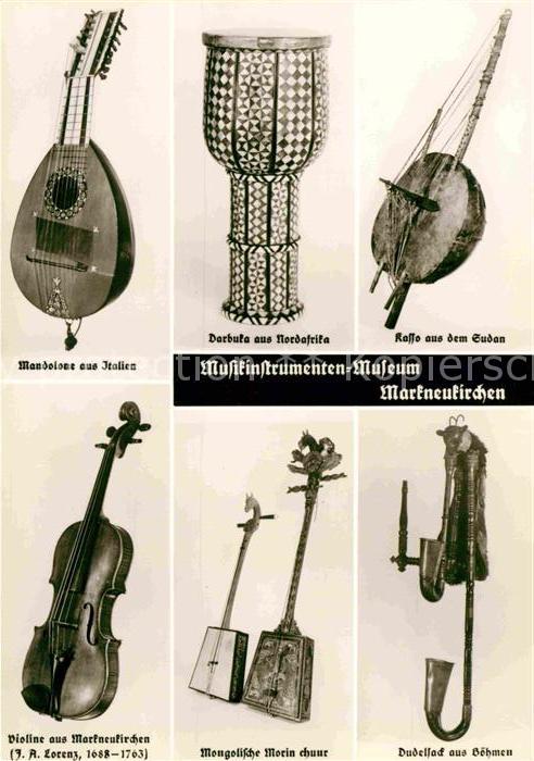 Musikinstrument Museum Markneukirchen Mandolone Darbuka