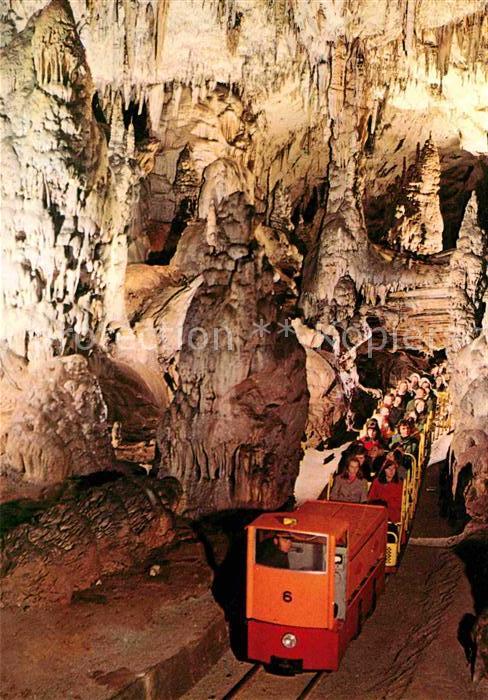 Hoehlen Caves Grottes Postojnska Jama Jamski Vlak Höhlenbahn