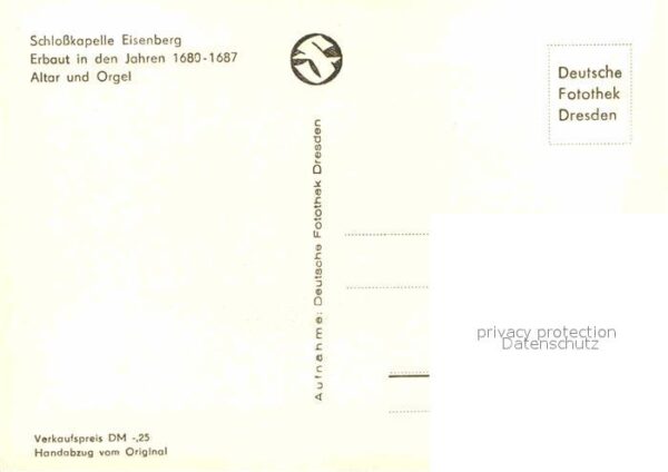 Kirchenorgel Schlosskapelle Eisenberg – Bild 2