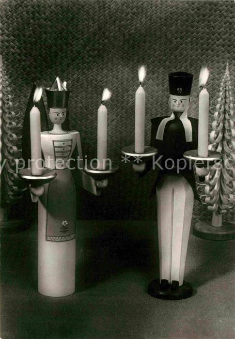 Weihnachten Seiffener Bergmann und Engel Kerzen
