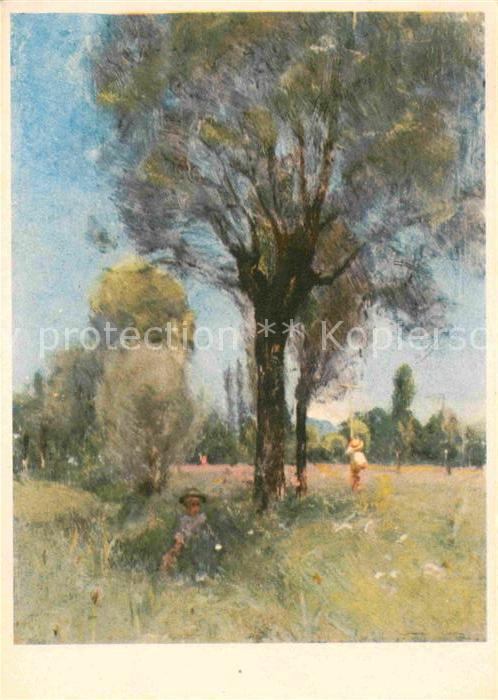 Kuenstlerkarte Pierre Pignolat l_Herbe fleurie Pro Inf