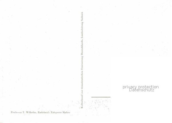 Kuenstlerkarte Professor T. Wilhelm Talsperre Malter – Bild 2