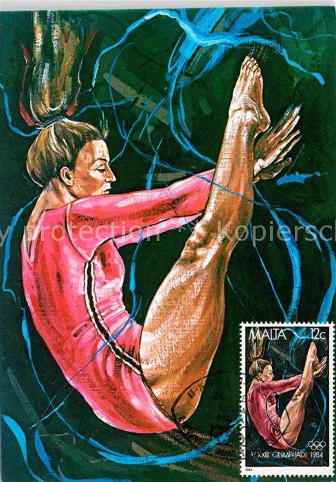 Olympia Gymnastik 12c Stamp XXIII Olympiad Los