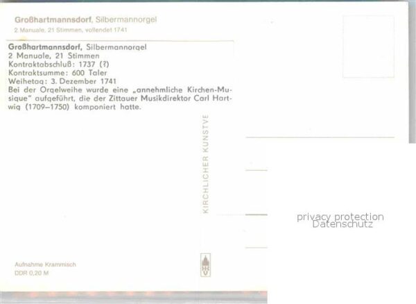 Kirchenorgel Grosshartmannsdorf – Bild 2
