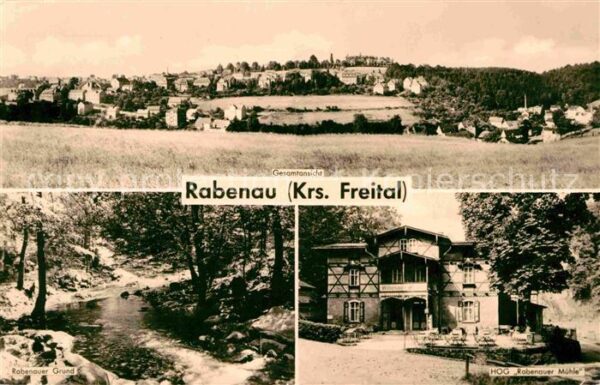 Rabenau Sachsen Gesamtansicht Grund Gaststätte Mühle