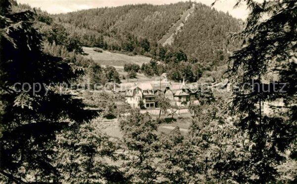 Sitzendorf Thueringen Blick zum Aussichtsturm Schöne Aussicht