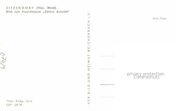 Sitzendorf Thueringen Blick zum Aussichtsturm Schöne Aussicht – Bild 2