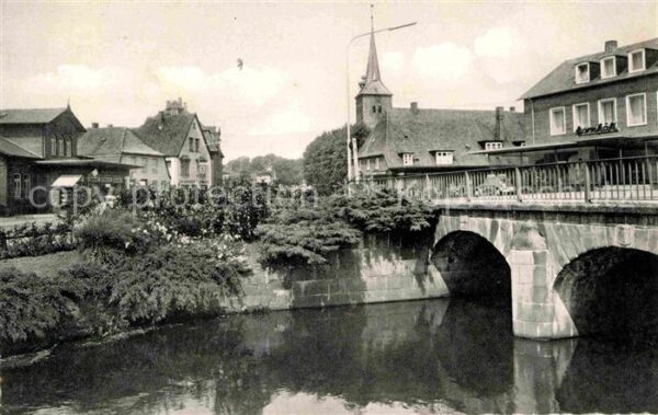 Bad Bramstedt Teilansicht mit Brücke