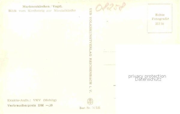 Markneukirchen Blick vom Kirchsteig zur Nikolaikirche – Bild 2