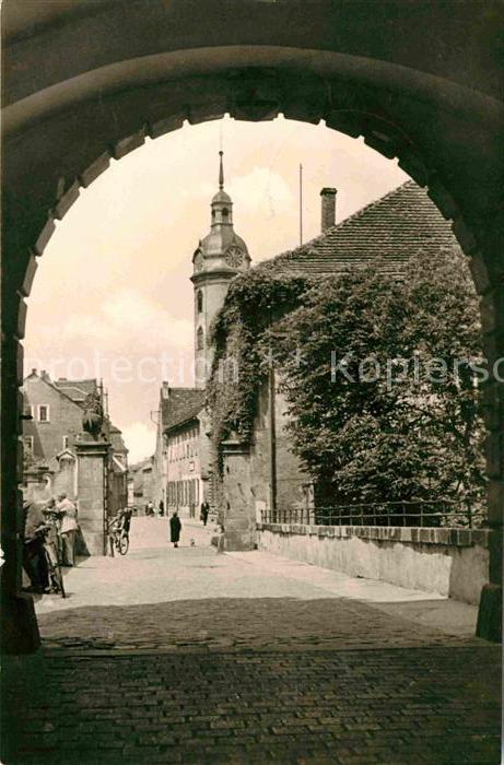 Torgau Blick vom Schlosstorbogen nach der Schl