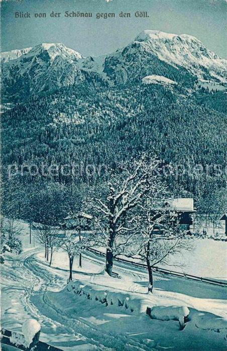 Berchtesgaden Blick von der Schönau gegen Göll