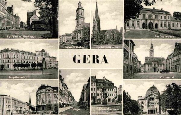 Gera Postamt Hochhaus Hauptbahnhof Puschkinp