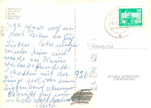 Zschadrass Wasserturm Haus A36 Kirche Kulturhaus H – Bild 2
