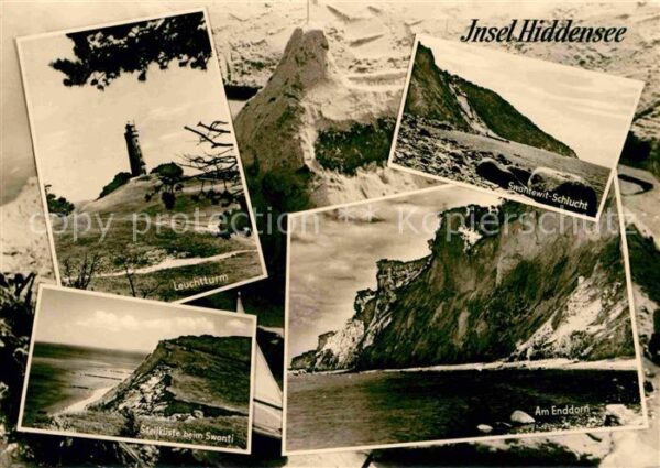 Insel Hiddensee Enddorn Steilküste Swanti Leuchtturm