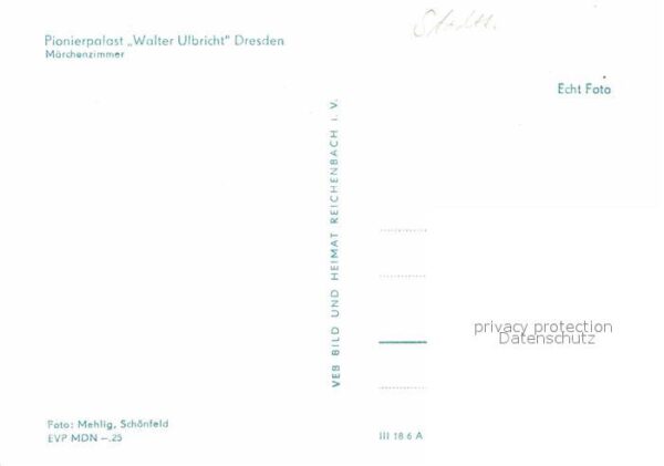 Dresden Pionierpalast Walter Ulbricht Märchenzi – Bild 2