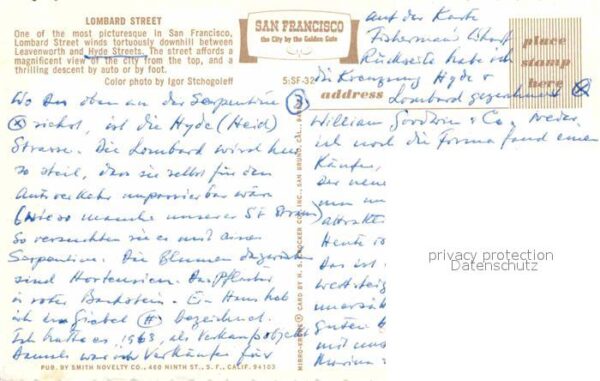 San Francisco California Lonbard Street – Bild 2