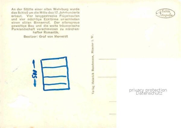 Muenster Westfalen Schloß Westerwinkel Wasserburg – Bild 2
