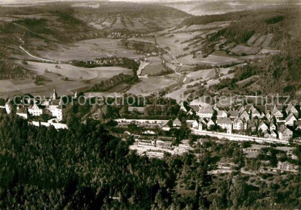 Langenburg Wuerttemberg Fliegeraufnahme mit Schloß
