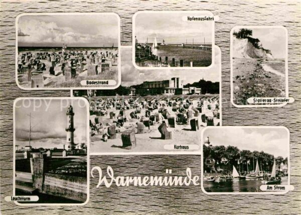 Warnemuende Ostseebad Stolteraa-Seeufer Hafenausfahrt Am-Stro
