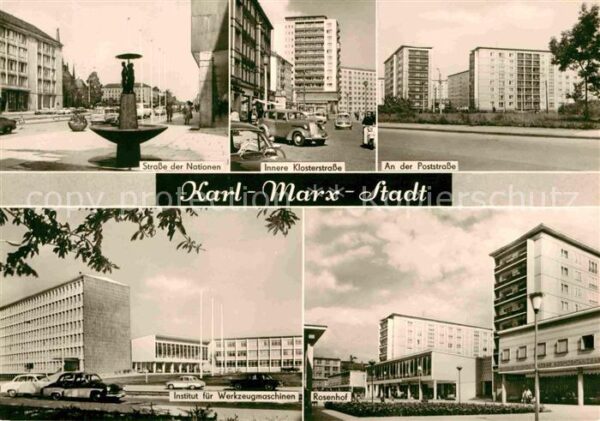 Karl-Marx-Stadt Klosterstraße Poststraße