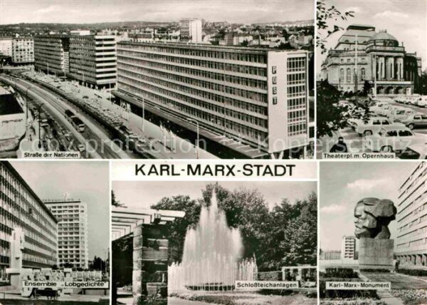 Karl-Marx-Stadt Opernhaus Karl-Marx-Monument Ensemble-L