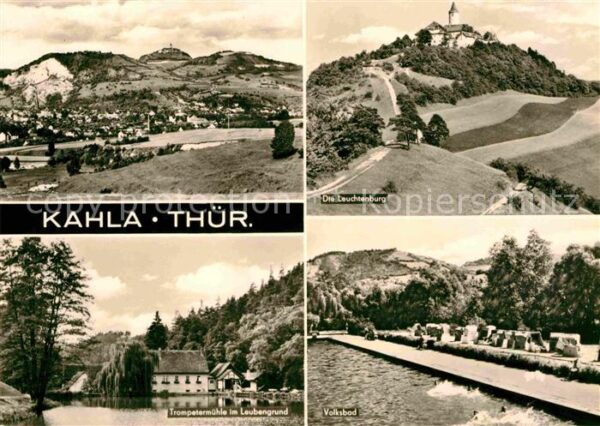 Kahla Thueringen Leuchtenburg Volksbad Trompetermühle im