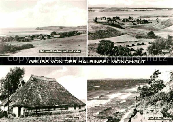 Moenchgut Gager Blick vom Bakenberg auf Groß Zicker Wit