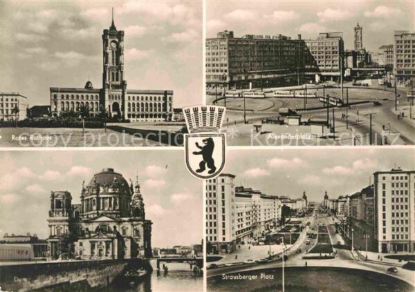 Berlin Rotes Rathaus Alexanderplatz Dom Straus