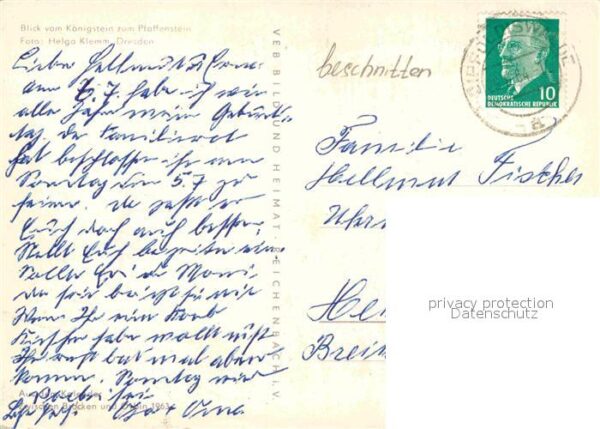 Pfaffenstein Koenigstein Saechsische Sch Blick vom Königstein – Bild 2
