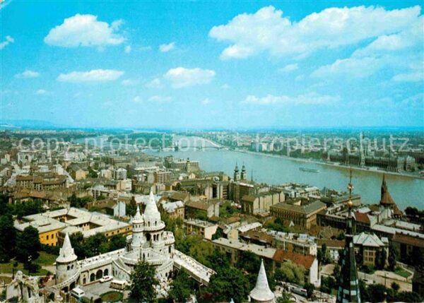 Budapest Fliegeraufnahme mit Donau-Insel Fischer