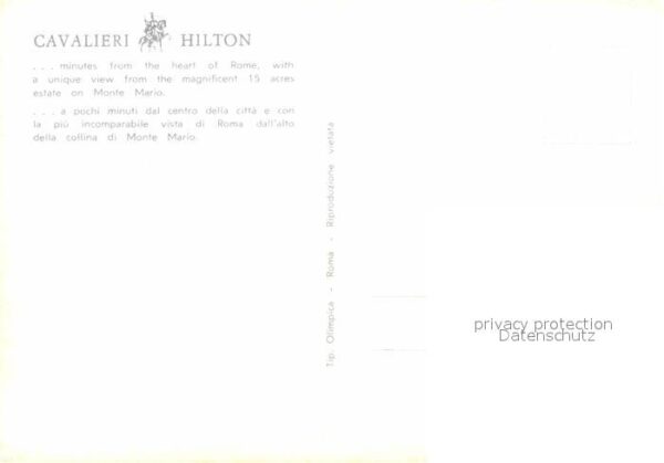Roma Rom Fliegeraufnahme Cavalieri Hilton – Bild 2