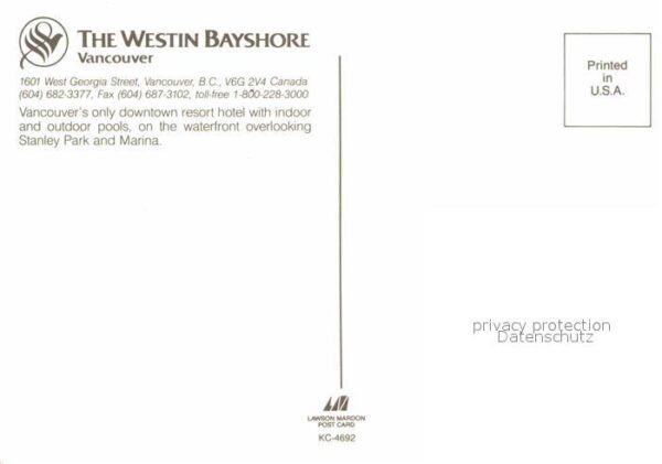 Vancouver British Columbia The Westin Bayshore – Bild 2