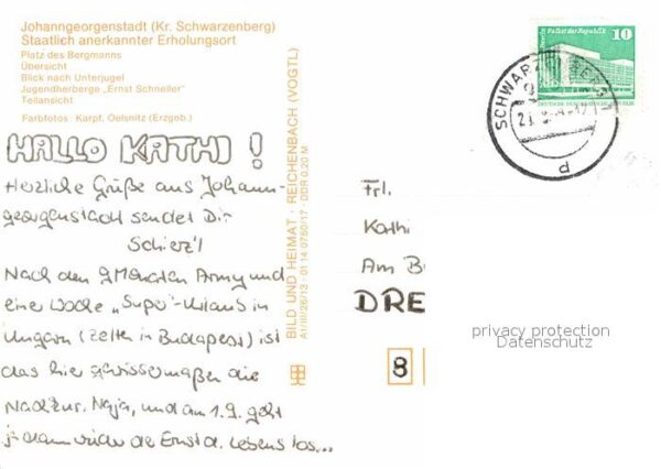 Johanngeorgenstadt Platz des Bergmanns Unterjugel Jugendhe – Bild 2
