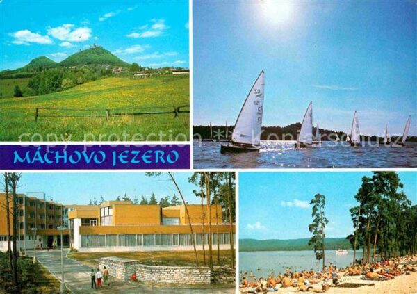 Machovo Jezero Strand Segelboote